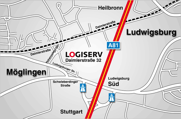 Kartenübersicht Standort LOGISERV GmbH
